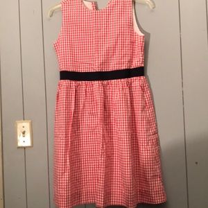 Brooks Brothers fleece red stripe dress